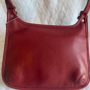 Vintage red coach small hobo bag. EUC